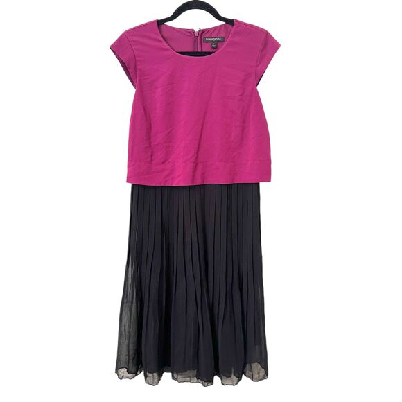 BANANA REPUBLIC Pleated Cap Sleeve Midi Dress Sz4‎ - Picture 1 of 5